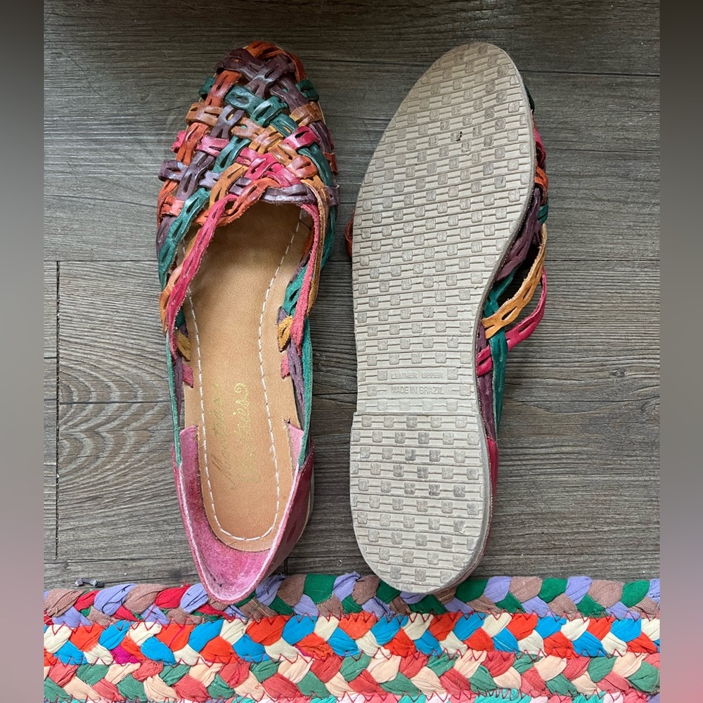 RAINBOW LEATHER MEXICAN STYLE HUARACHES LOAFER SHOES